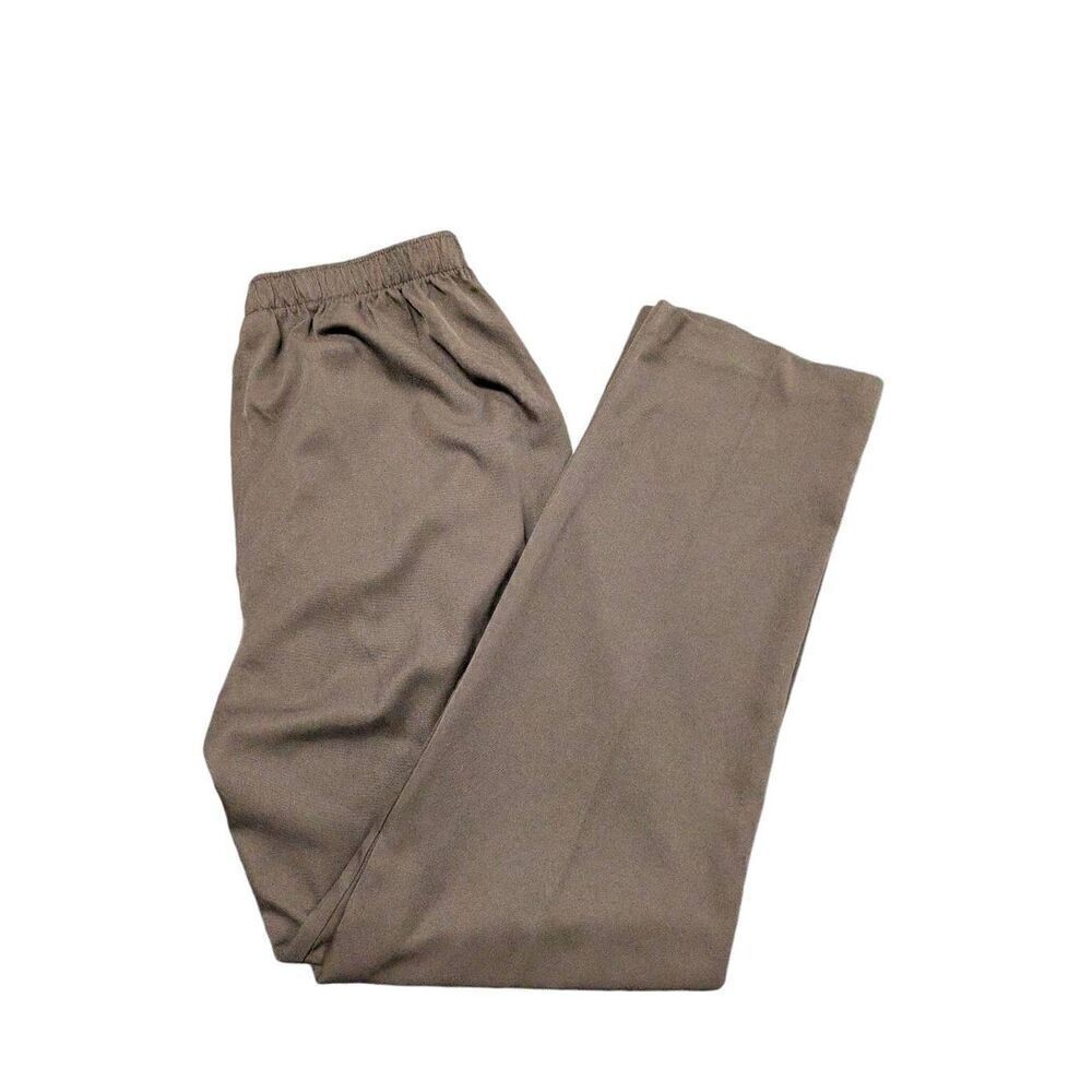 NWT Kim Rogers Pants Brown Elastic Waist Women's Size 8P